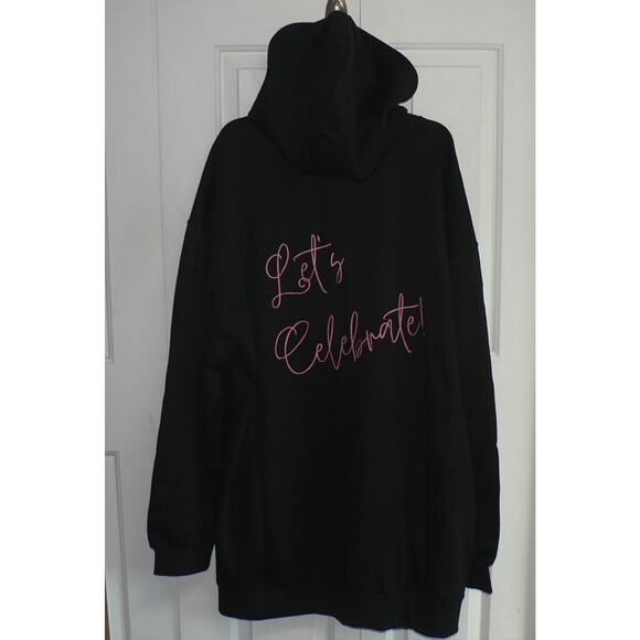 Johnny Wujek Men's Big & Tall Full Zip Hoodie in Black Pink Prism 3XLT $79 - Picture 4 of 4